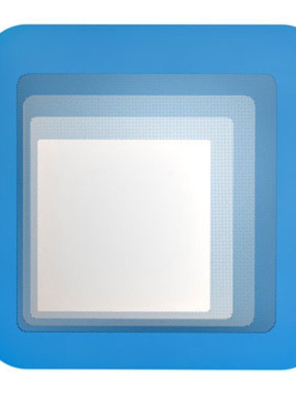 IKEA HYLKJE Modern Style Graduated Mirror Tile Blue Pop Art Colorful Decor Vtg